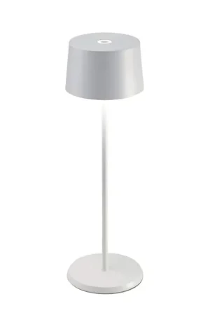 Promo Stagionale Zafferano Olivia Pro Lampada da Tavolo Bianco Opaco