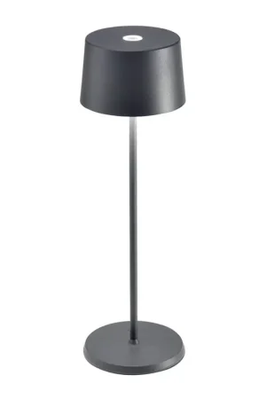 Promozione Zafferano Olivia Pro Lampada da Tavolo Grigio Scuro
