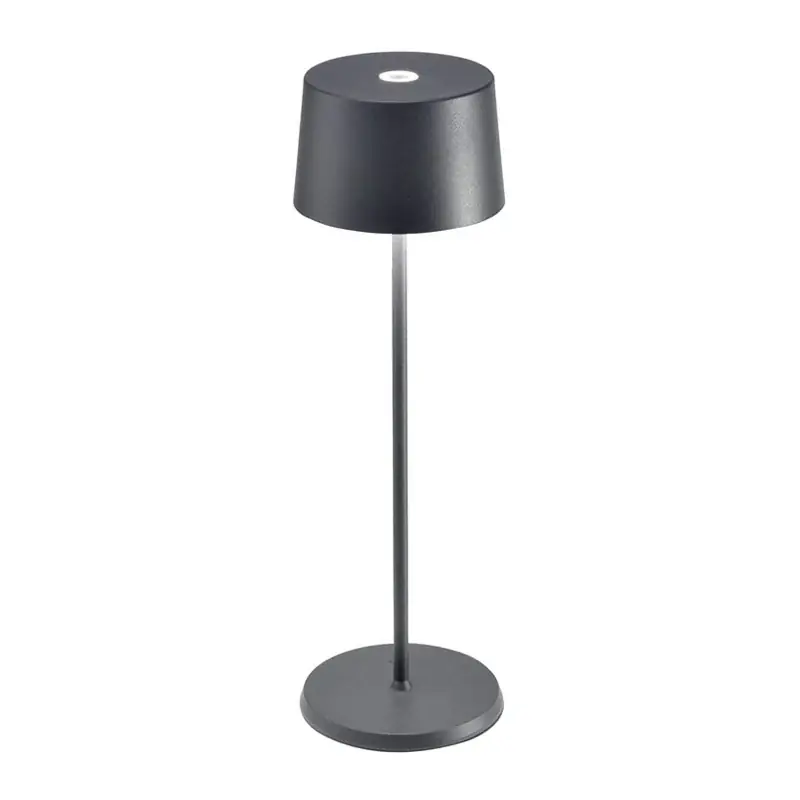 Promozione Zafferano Olivia Pro Lampada da Tavolo Grigio Scuro