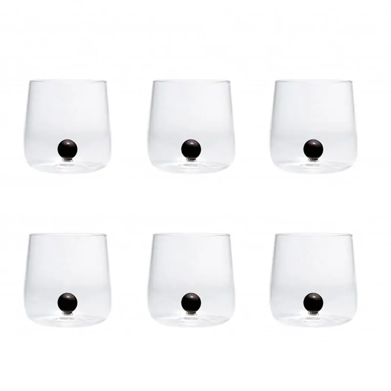Nuova Collezione Zafferano Set 6 Bicchieri Tumbler Bilia Nera 44 cl