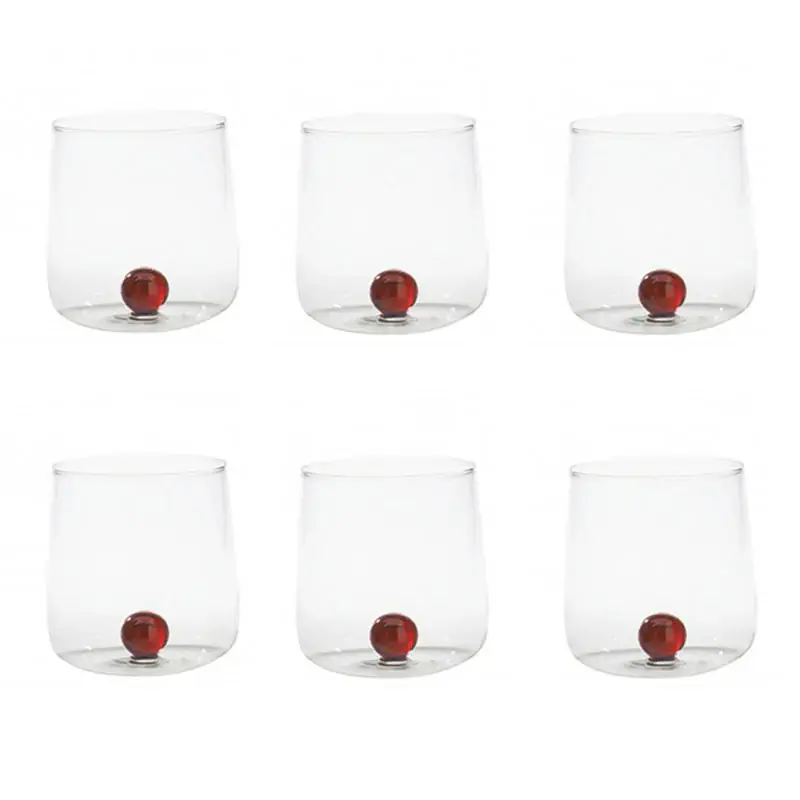 Zafferano Set 6 Bicchieri Tumbler Bilia Ambra 44 cl Spedizione Espresso