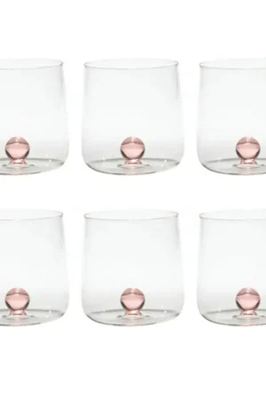 Occasione Imperdibile Zafferano Set 6 Bicchieri Tumbler Bilia Rosa 44 cl