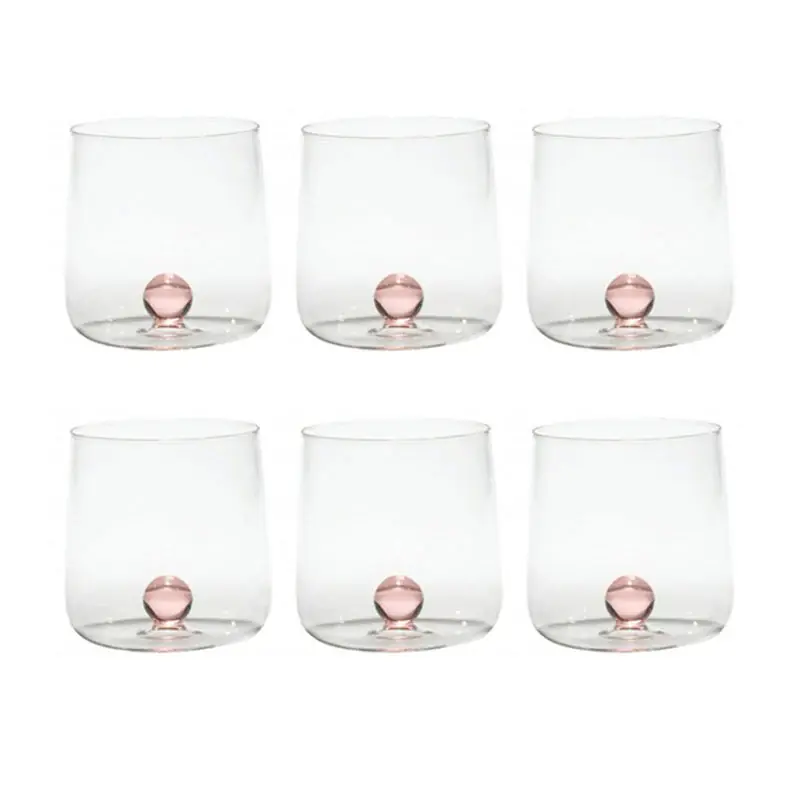 Occasione Imperdibile Zafferano Set 6 Bicchieri Tumbler Bilia Rosa 44 cl
