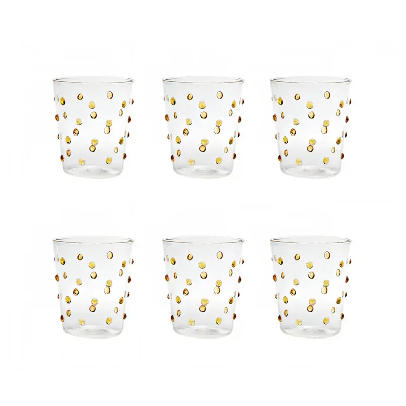Zafferano Set 6 Bicchieri Tumbler Party Giallo Oro 45 cl Affare