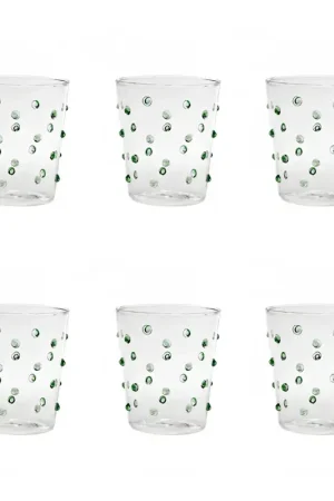 Zafferano Set 6 Bicchieri Tumbler Party Verdi 45 cl Economico