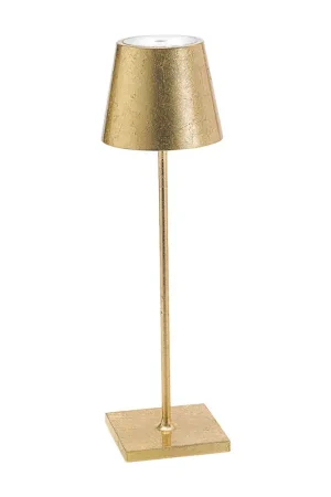 Zafferano Poldina pro Lampada da Tavolo foglia Oro 38 cm Ultima Occasione