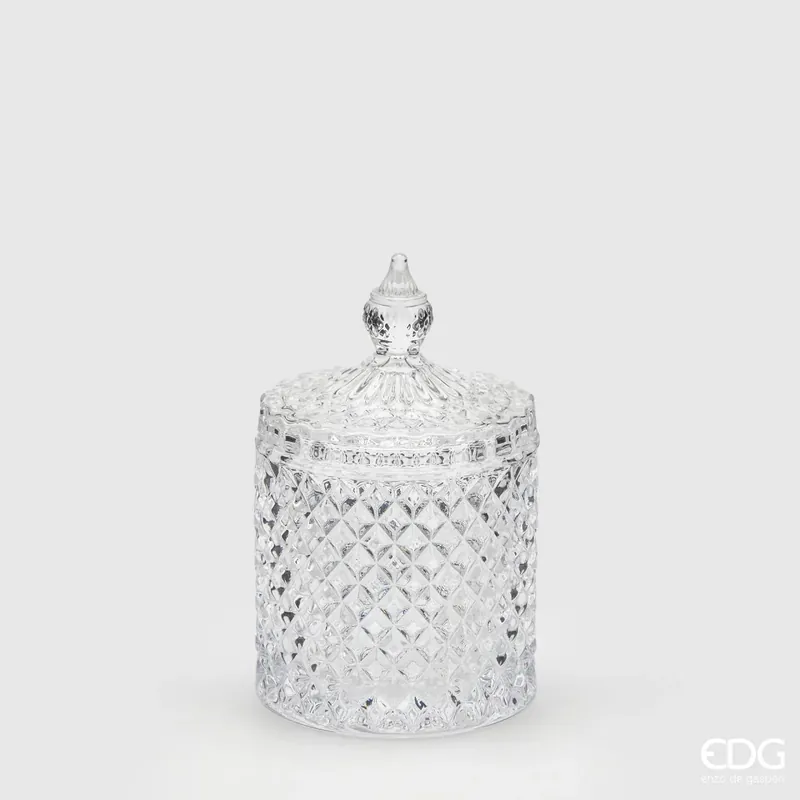 EDG Enzo De Gasperi Contenitore Diamond in Vetro H14 cm Vendita Finale