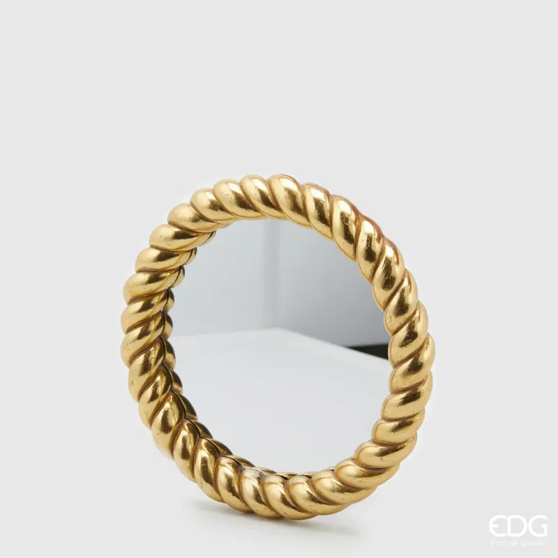 Acquista Ora EDG Enzo De Gasperi Specchio Torchon Oro D 25 cm