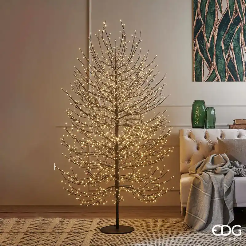 Affare EDG Enzo De Gasperi Albero Faggio con base 2000 mini led H180 cm Nero