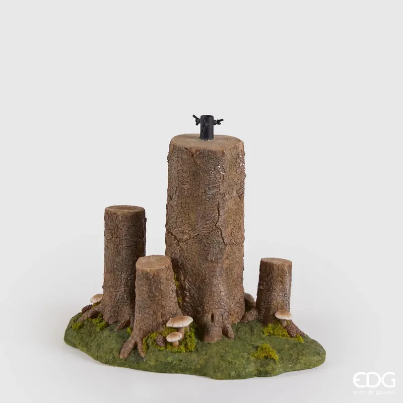 Subito Disponibile EDG Enzo de Gasperi Base Tronchi Bosco per Albero di Natale 40x50x30 cm