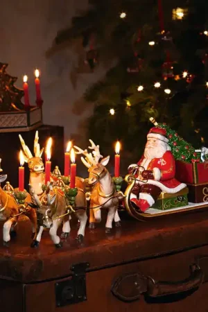 Più Venduto Villeroy & Boch Babbo Natale sulla Slitta con Renne L 55 cm