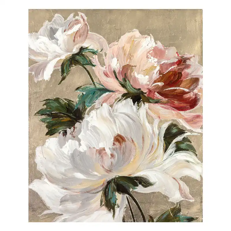 Agave Quadro Elegant Roses 1 Dipinto a Mano 80x100 cm Popolare