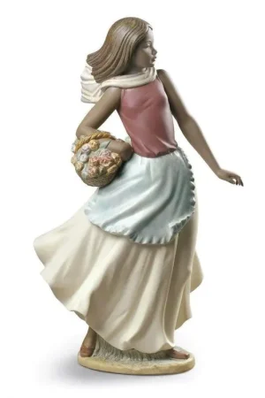 Prezzo Ridotto NAO Porcelain Statua in Porcellana La Fioraia