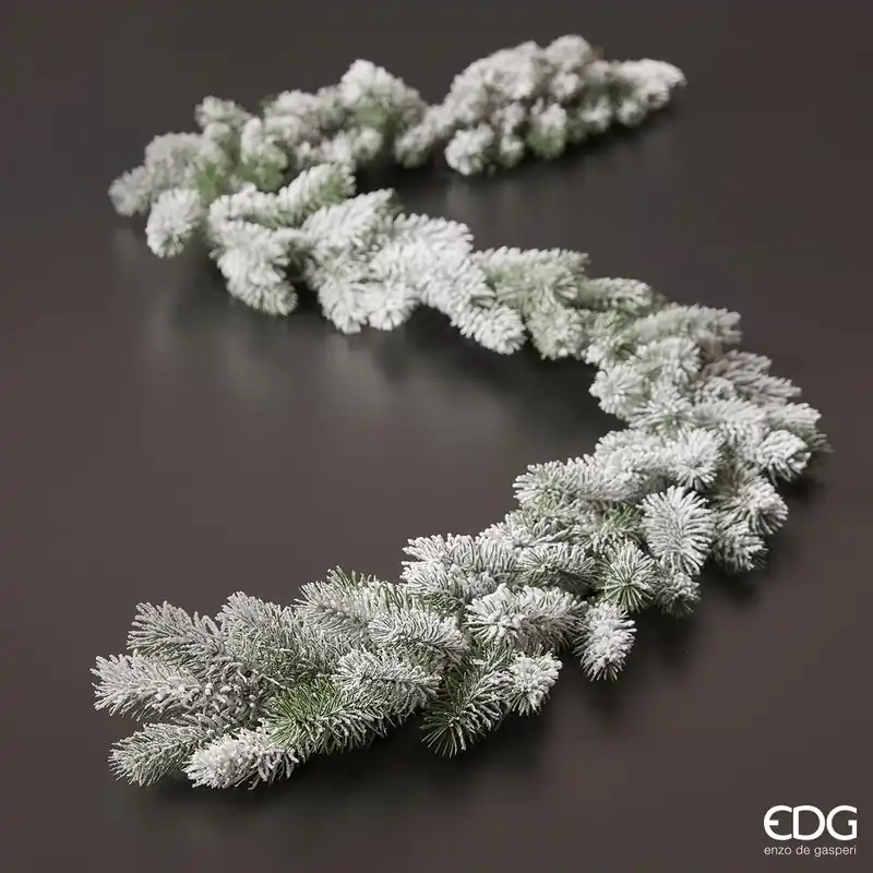 EDG Enzo De Gasperi Festone Natalizio Pino Innevato 1.83 Mt Prezzo Scontato