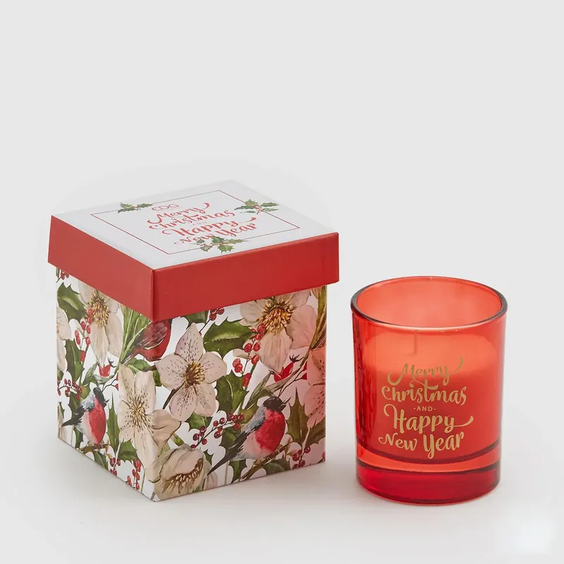 EDG Enzo De Gasperi Candela in Vetro con Scatola Musicale H9 Rosso Bestseller