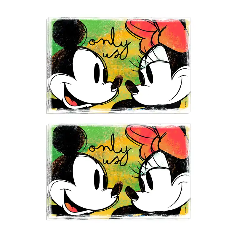 Ultimissimo Modello Egan Set 2 Tovagliette Mickey e Minnie Verde 31x46 cm