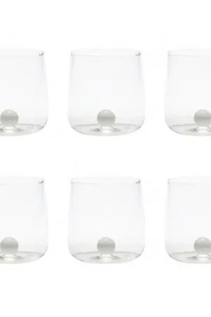 Spedizione Espresso Zafferano Set 6 Bicchieri Tumbler Bilia Bianco 44 cl
