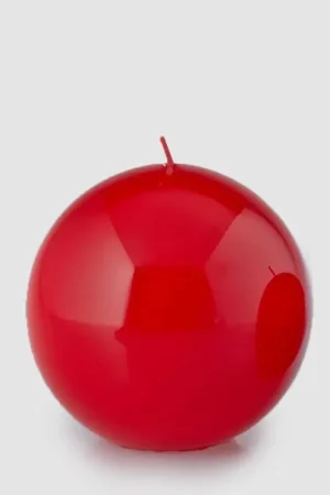 Affare EDG Enzo De Gasperi Candela Classica Sfera Rossa Laccata D10 cm