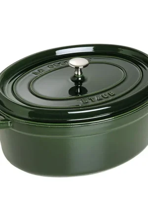 Staub Cocotte Ovale in Ghisa Verde Basilico 33 cm Solo Oggi