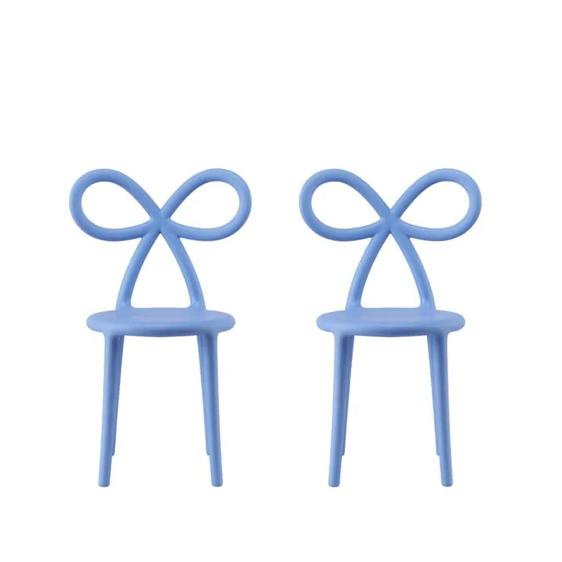 Miglior Prezzo Qeeboo Set 2 Sedie Ribbon Chair Baby Light Blue