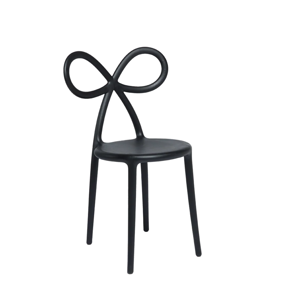 Occasione Qeeboo Sedia Ribbon Chair Black Nero Opaco
