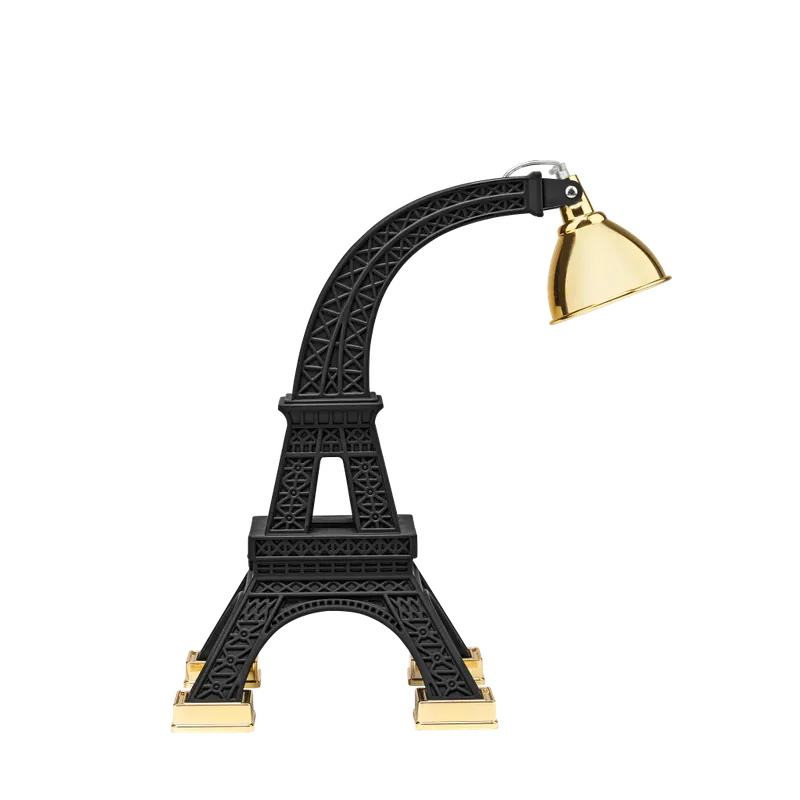 Qeeboo Lampada da Tavolo Paris M Nero e Oro Economico