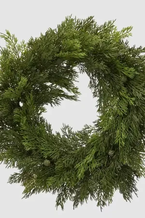 Offerta EDG Enzo De Gasperi Ghirlanda Natalizia Thuja con Bacche D50 cm