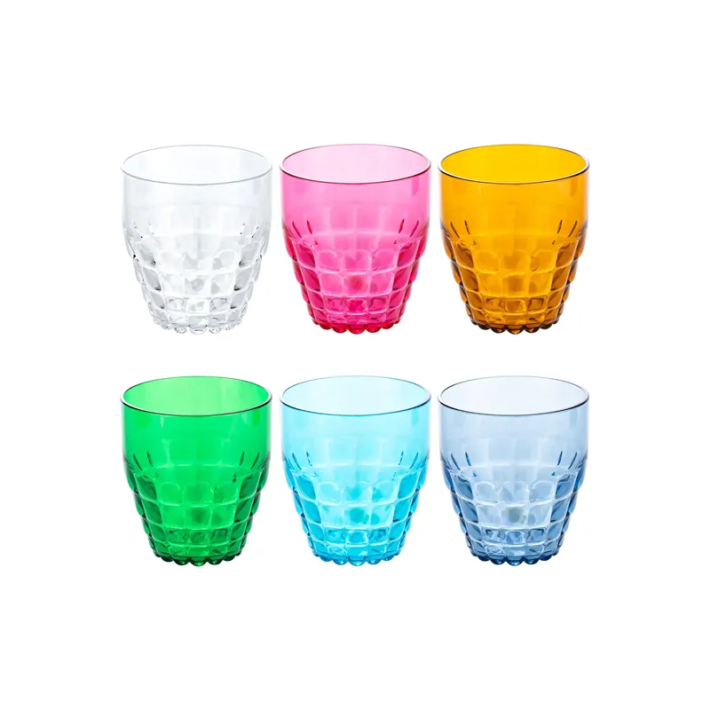 Compra Online Guzzini Set 6 Bicchieri Bassi Tiffany Acqua H8,5xD9,5 cm