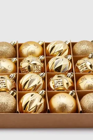 Soddisfatti O Rimborsati EDG Enzo De Gasperi Box 16 Palline di Natale Decorate Poly D6 cm Mix Oro