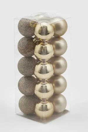 EDG Enzo De Gasperi Palline di Natale Poly Mix Box 20 pz D4 cm Champagne Super Prezzo