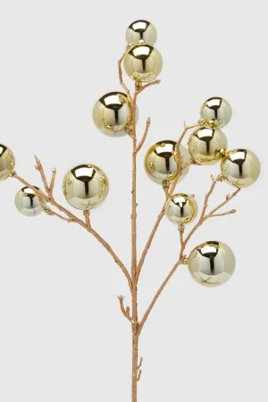 Offerta Limitata EDG Enzo De Gasperi Decoro Ramo Palle Mix 12 pezzi H53 cm Oro