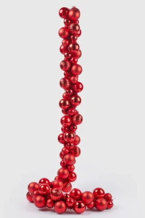 Offerta Speciale EDG Enzo De Gasperi Festone Natalizio Palle Mix 100 Pezzi L 150 cm Rosso