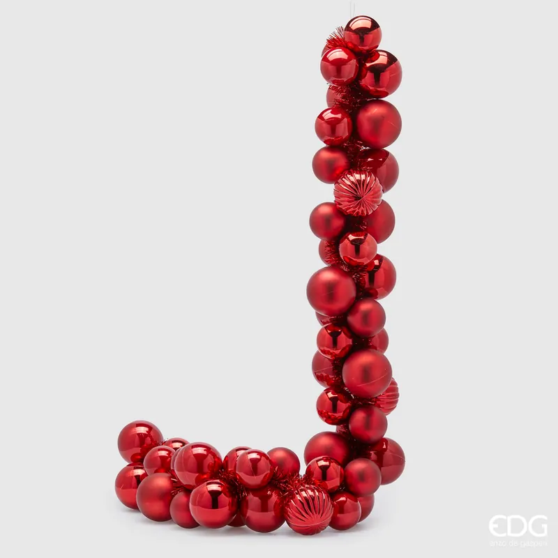 EDG Enzo De Gasperi Festone Natalizio Palle Mix Big 50 Pezzi L 170 cm Rosso Non Perdere