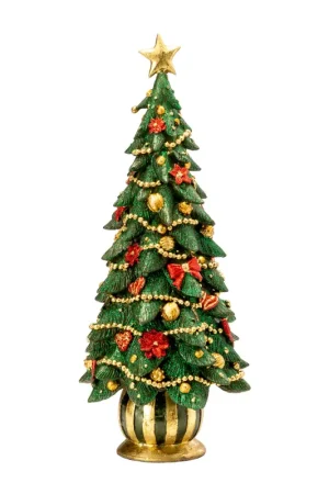 Quantità Limitata Lamart Decorazione Alberello Natalizio in Resina Dipinto a Mano H33 cm