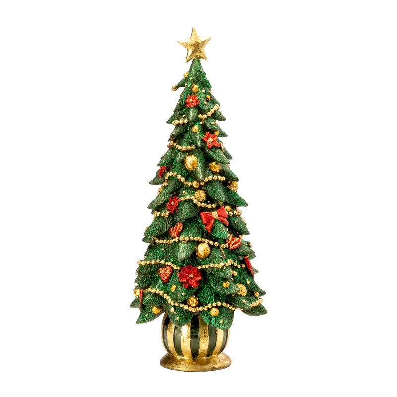 Quantità Limitata Lamart Decorazione Alberello Natalizio in Resina Dipinto a Mano H33 cm