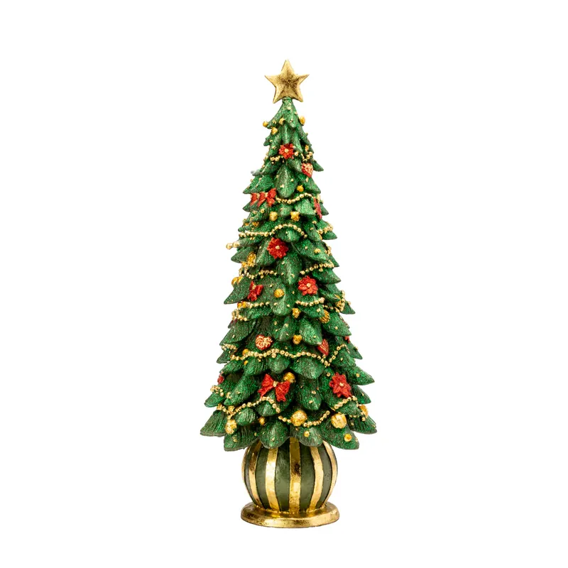 Miglior Prezzo Lamart Decorazione Alberello Natalizio in Resina Dipinto a Mano H43 cm