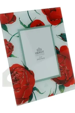 Hervit Cornice Natalizia Rose Baccarat 24x29 cm Bianco A Buon Prezzo