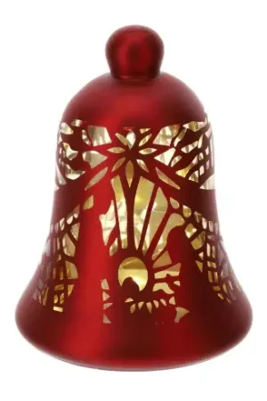 Hervit Campana in Vetro con Led D12xH17 cm Rosso Acquista Ora