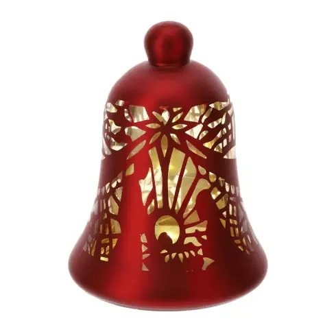 Hervit Campana in Vetro con Led D12xH17 cm Rosso Acquista Ora