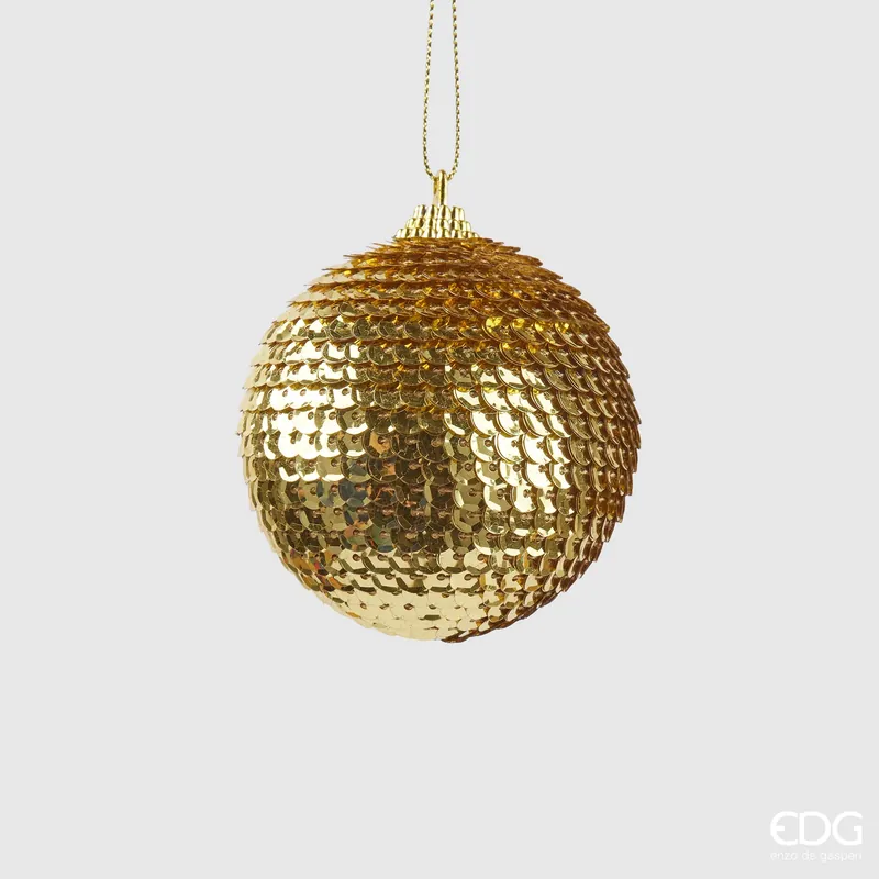 Novità EDG Enzo De Gasperi Pallina di Natale Squame D8 cm oro