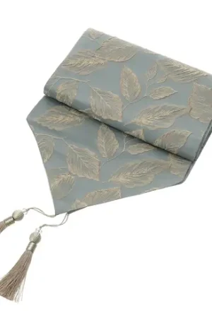 Quantità Limitata Hervit Runner Natalizio Foliage 33x180 cm Salvia e Oro