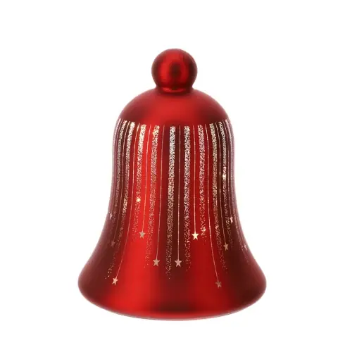 Saldi Hervit Campana in Vetro con Led D12xH17 cm Rosso