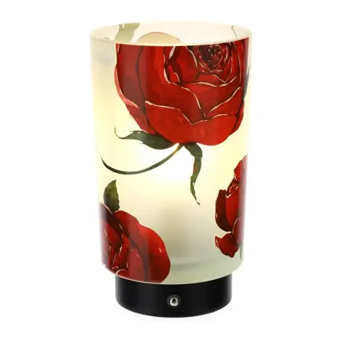 Hervit Lampada Led Rose Baccarat in Vetro D12x20 cm Ultima Occasione