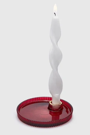 Bestseller EDG Enzo De Gasperi Portacandela Disco Righe D15 cm Rosso