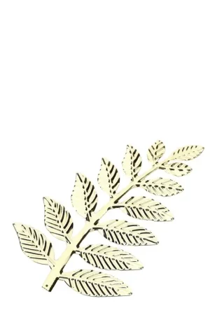 Offerta Speciale Hervit Rametto 13 Foglie in Metallo Oro 7,5 cm