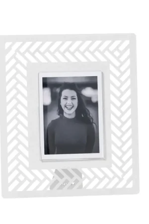 Arti & Mestieri Cornice Portafoto Mille Intrecci 19,2xH22,3 cm Bianco Marmo Offerta
