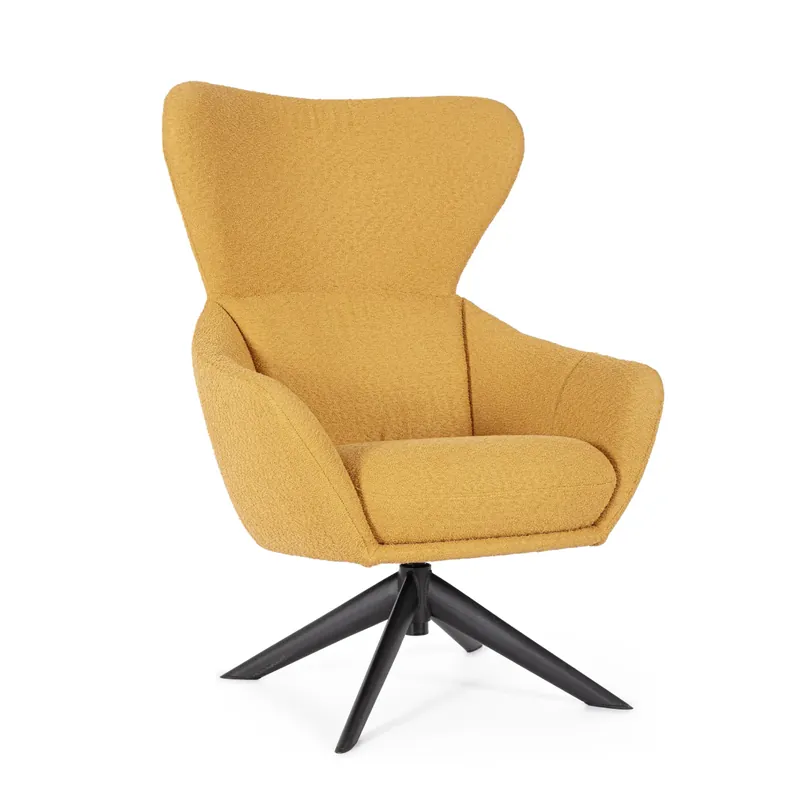 Nuova Collezione Andrea Bizzotto Poltrona Girevole Hailey Senape