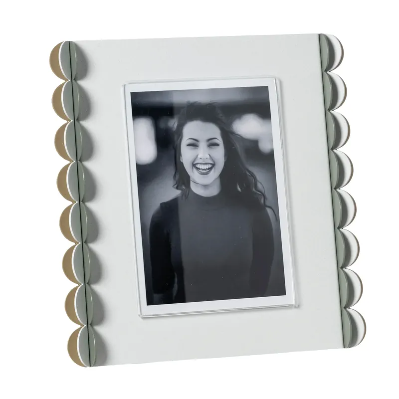 Arti & Mestieri Cornice Portafoto Volans H24 cm Bianco Marmo Solo Oggi