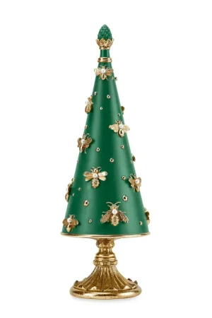 Fade Pearl Tree Albero di Natale Api H41 cm in Resina Verde Professionale