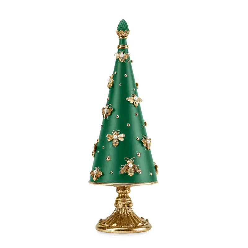 Fade Pearl Tree Albero di Natale Api H41 cm in Resina Verde Professionale